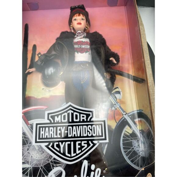 NEW Harley Davidson MC Red Head Barbie Doll Leather Jacket & Chaps 20441… - Picture 6 of 8